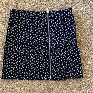 Black and white tight skirt